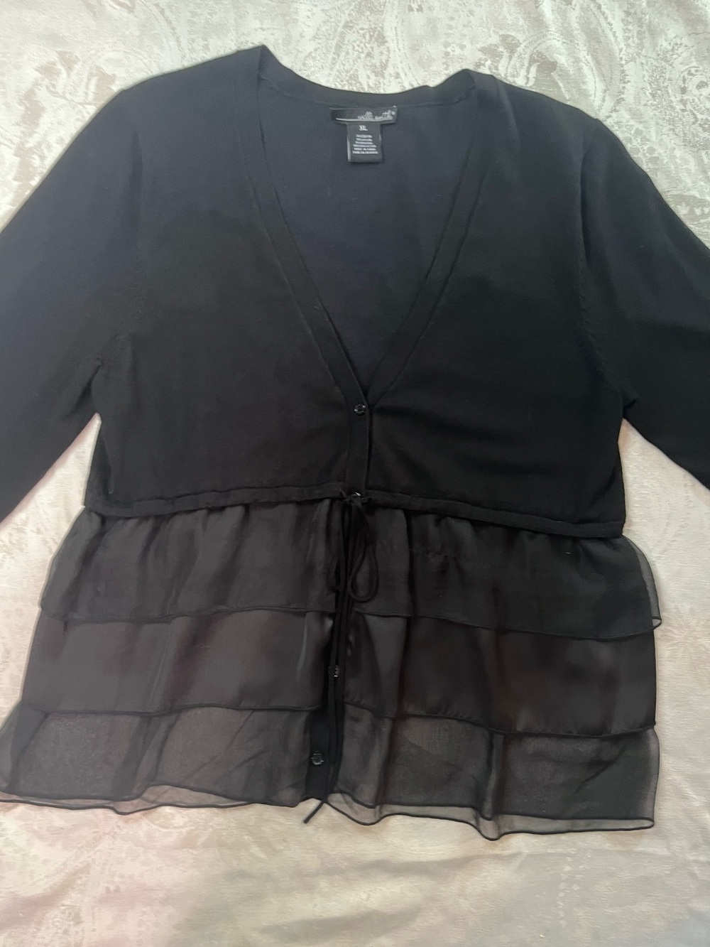 Willi Smith Ruffled Cardigan